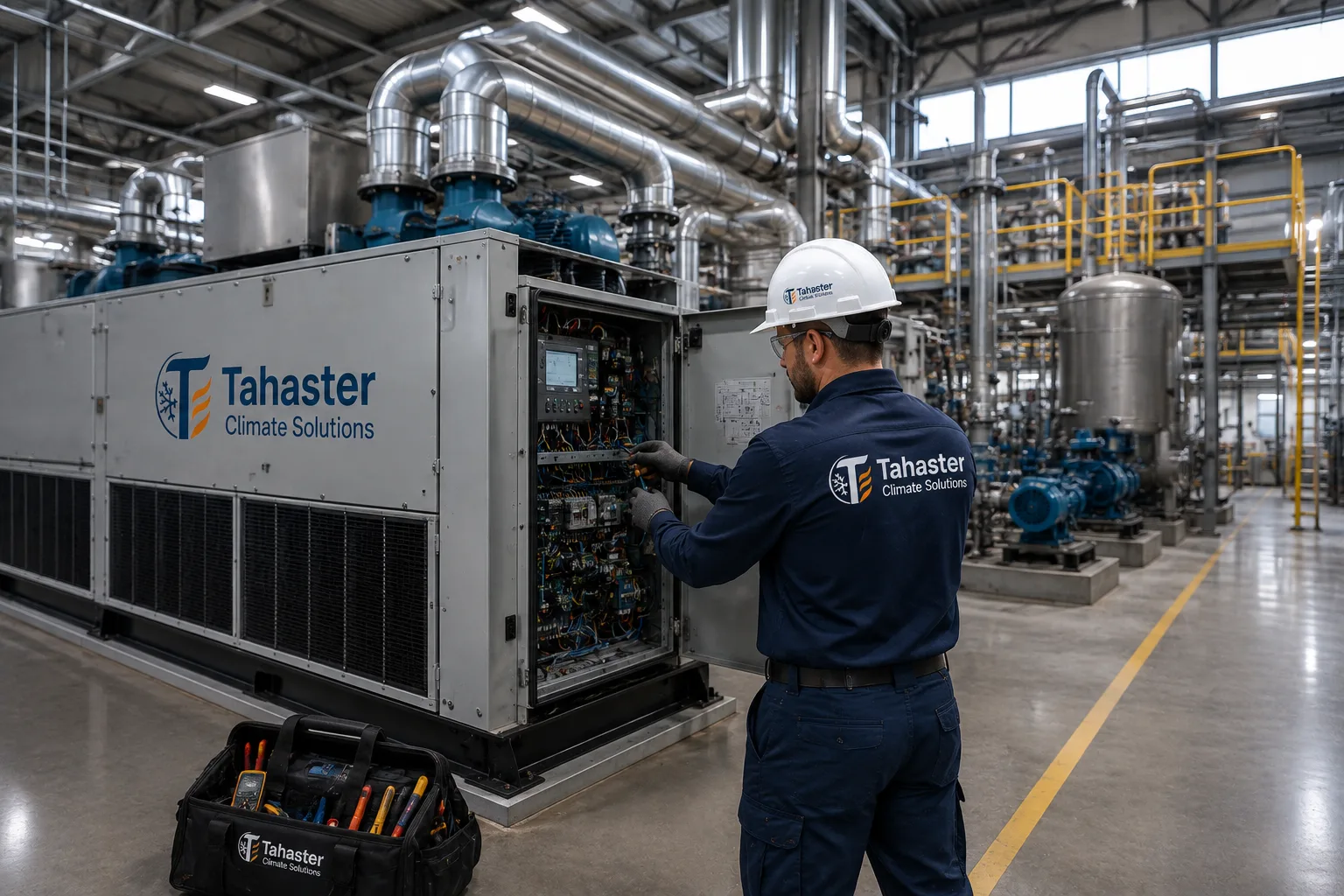 Representative industrial HVAC equipment service